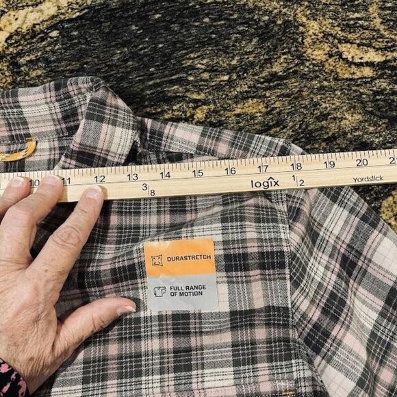 Ariat Rebar Flannel Shirt Womens 2X Plaid Beetle Workwear DuraStretch GAM - Picture 16 of 16